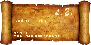 Lantai Erika névjegykártya